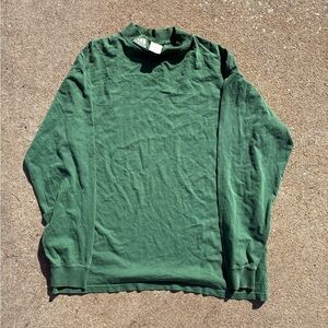 Adidas green mock-neck thrashed sweatshirt